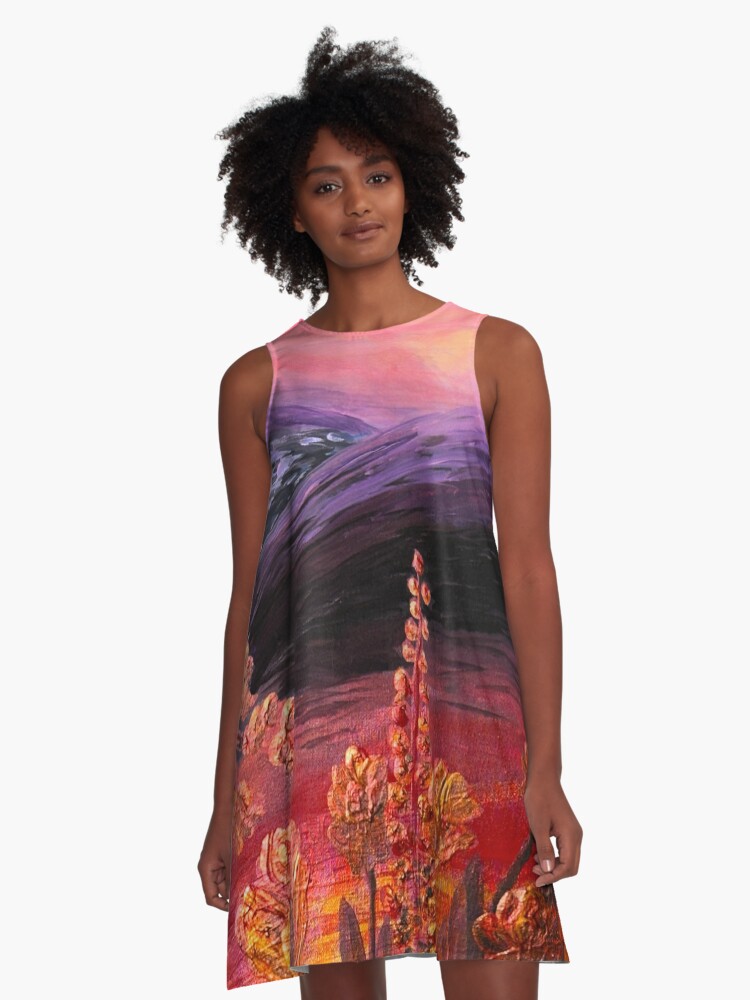 Hardy Flowers After The Downpour a-line-dress Front