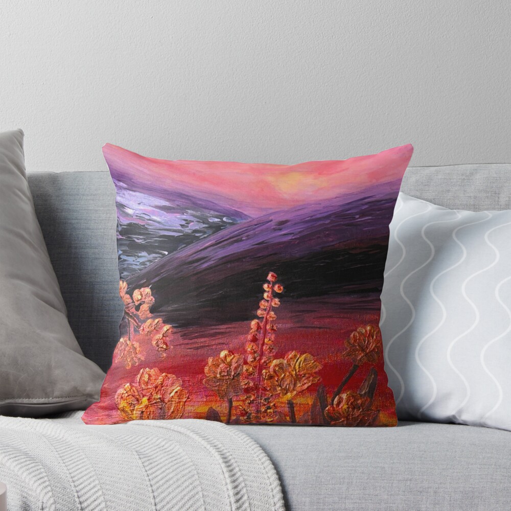 throw-pillow Hardy Flowers After The Downpour