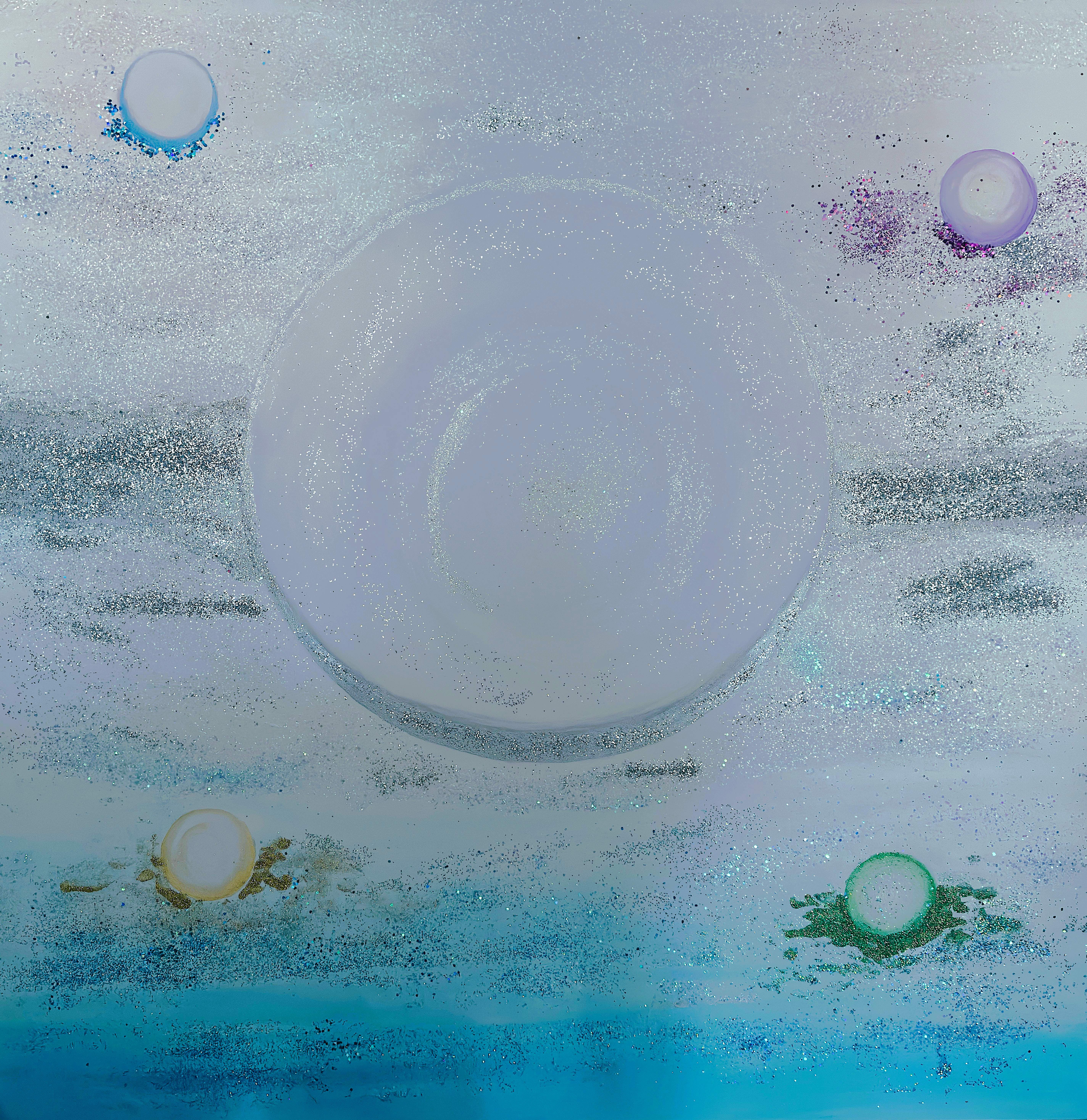 Blue Globes of Consciousness Creating Color