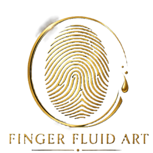 Finger Fluid Art by Queen Carleen Logo - Fingerprint
