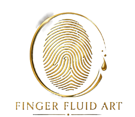 Finger Fluid Art by Queen Carleen Logo - Fingerprint