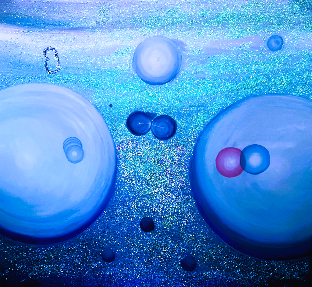 Globes of Consciousness Finger Fluid - Art by Queen Carleen