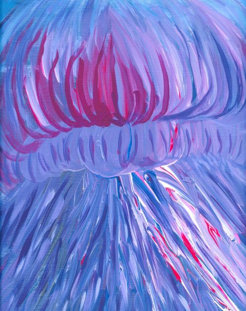 Jellyfish Finger Fluid Art by Queen Carleen Patrick